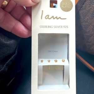 Iam Gold Plated Zirconia Earrings